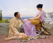 John William Godward Youth and Time painting